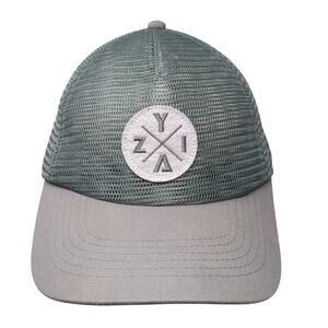 ZYIA Snapback Trucker Hat Gray One Size Adjustable Breathable Mesh Back 6 Panel